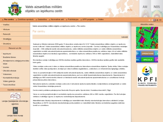 Valsts aizsardzības militāro objektu un iepirkumu centrs, 